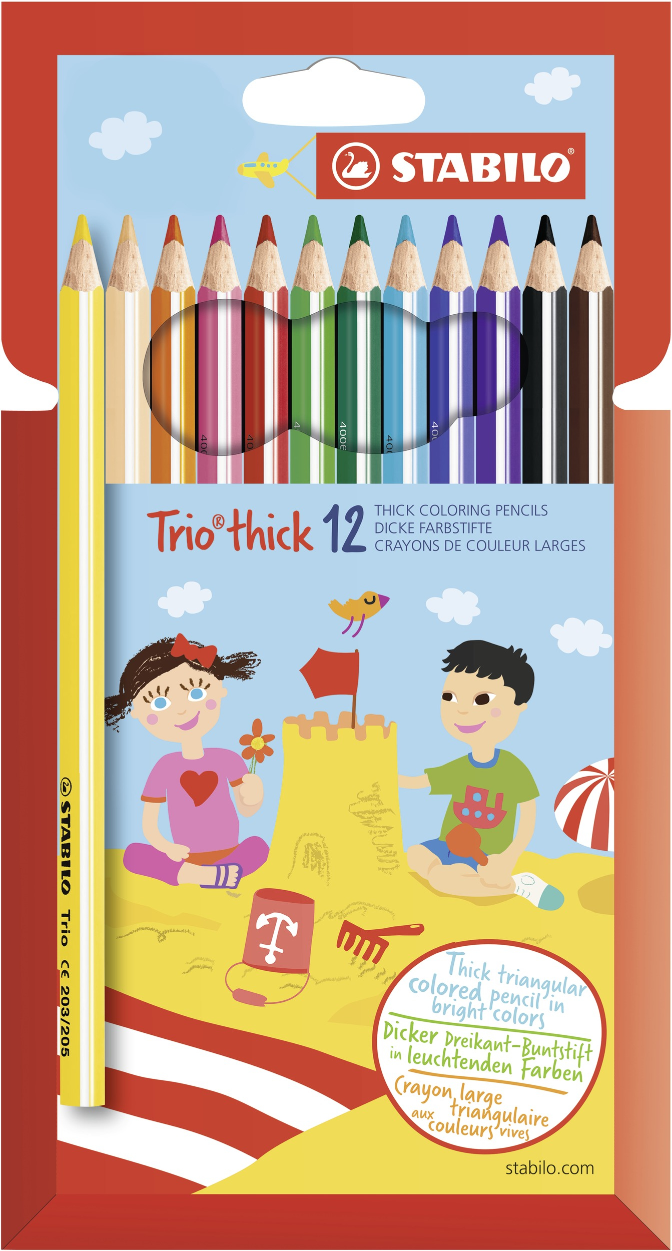 Image of STABILO Trio Thick Multicolour 12 pc(s)