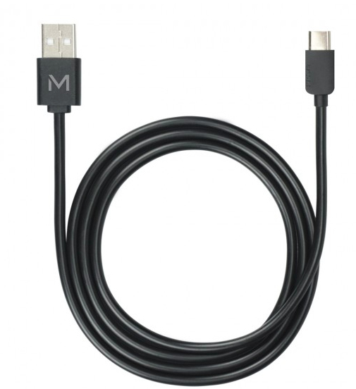 Photos - Cable (video, audio, USB) Mobilis 001278 USB cable 1 m USB A USB C/Lightning Black 