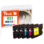 Peach PI400-84 inktcartridge 5 stuk(s) Compatibel Zwart, Cyaan, Magenta, Geel