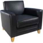 TSW Teknik N3561 Newport Black Reception Armchair