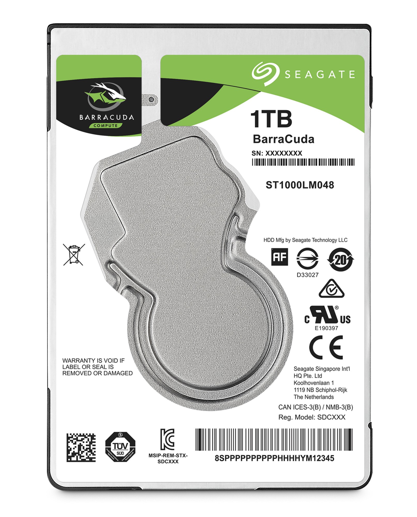 Seagate Barracuda 2.5" internal hard drive 1 TB 5400 RPM 128 MB 2