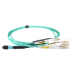 Cablenet 3m OM4 MPO (F) to 4X LC (DX) QSFP Breakout Aqua Cable Method B