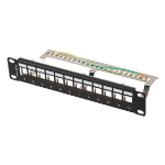 Lanberg patch panel blank 12 port 1U 10 ftp for keystone modules black v2