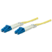 Intellinet Fiber Optic Patch Cable, OS2, LC/LC, 3m, Yellow, Duplex, Single-Mode, 9/125 µm, LSZH, Fibre, Lifetime Warranty, Polybag