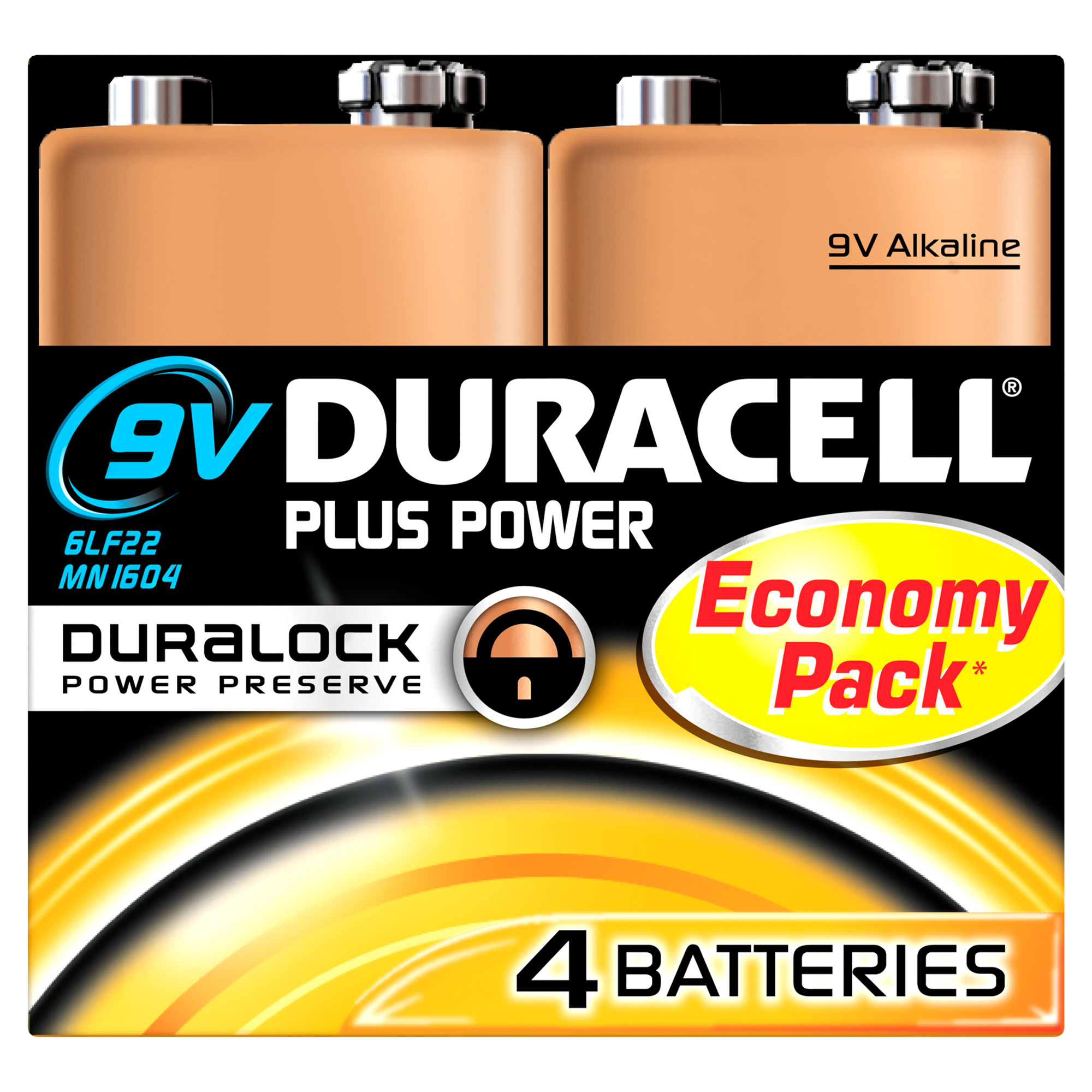 Photos - Battery Duracell Plus Power Single-use  9V Alkaline MN1604B4 
