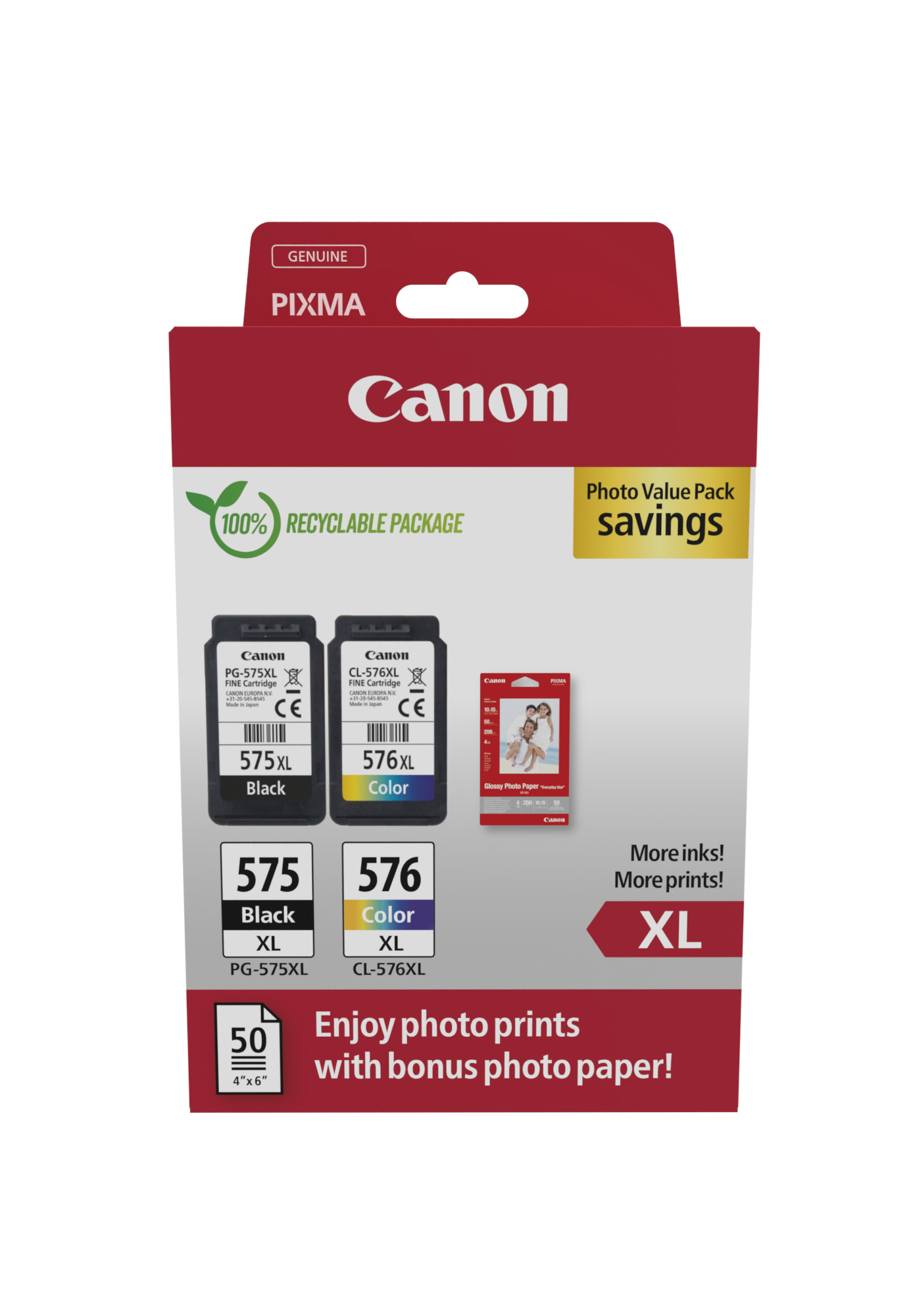 Image of Canon 5437C006/PG-575XL+CL-576XL Printhead cartridge multi pack...