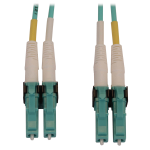 Tripp Lite N820X-01M-OM4 400G Multimode 50/125 OM4 Switchable Fiber Optic Cable (Duplex LC-PC M/M), LSZH, Aqua, 1 m (3.3 ft.)
