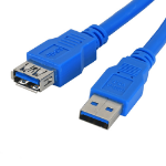 Cablenet 2m USB 3.0 Type A Male - Type A Female Blue PVC Extension Cable