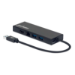 Manhattan USB-A Dock/Hub, Ports (x5): Ethernet, HDMI, USB-A (x2) and VGA, Micro-USB Power Input Port (Optional, only when additional power needed. Not required for dual monitor functionality. Cable not included), Aluminium, Black, Three Year Warranty, Ret