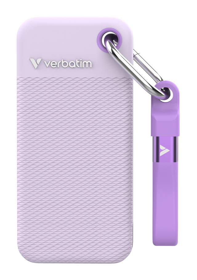 Image of Verbatim Pocket SSD USB 3.2 Gen 2 256GB Purple incl. two rubber sleeve