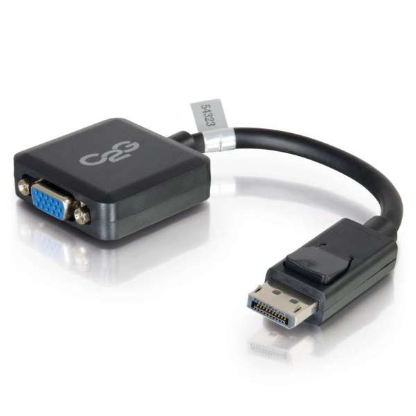 84323 C2G 20cm DisplayPort Male to VGA Female Adapter Converter - BlackAdapt the DisplayPort output of a computer so that it may be connected to a computer monitor which accepts a VGA input