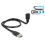 DeLOCK 0.5m, USB2.0-A/USB2.0 Micro-B USB-kabel 0,5 m USB A Micro-USB B Zwart