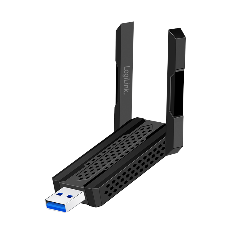 LogiLink WLAN 802.11ax. WI-FI 6E. 3000Mbit/s USB 3.0 Adapter. w/ anten