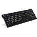 Logickeyboard XL Print NERO keyboard Office USB QWERTY UK English Black