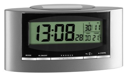 Image of TFA-Dostmann 98.1071 - Digital alarm clock - Black - Silver -...