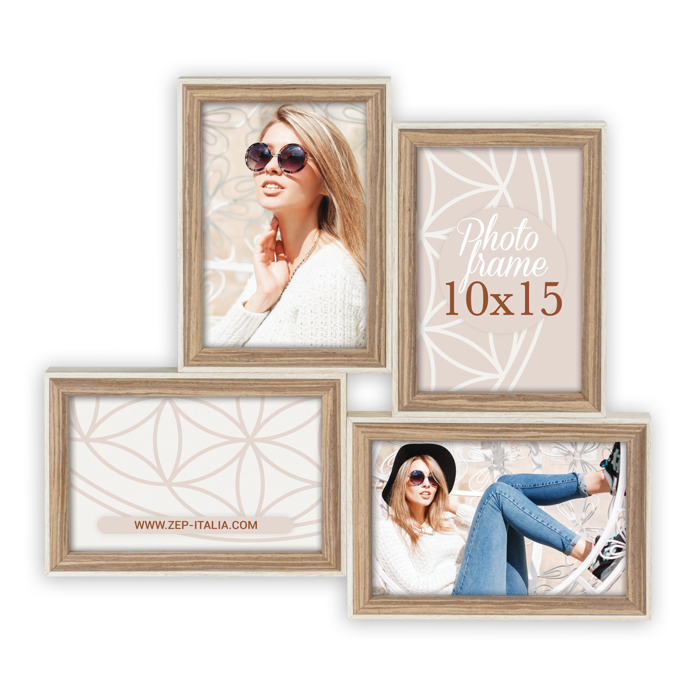 Image of ZEP Kriss 4Q - Wood - Brown - White - Wood - Picture frame set -...