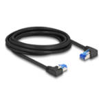 DeLOCK RJ45 Network Cable Cat.6A S/FTP right / left angled 3 m black