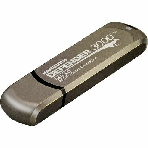 iStorage Kanguru Defender 3000™ SuperSpeed USB 3.0 256 GB| Secure Flash Drive | FIPS 140-3 Level 3 pending, FIPS 140-2 Level 3 Certified | AES-XTS 256-bit Hardware Encryption | TAA Compliant|