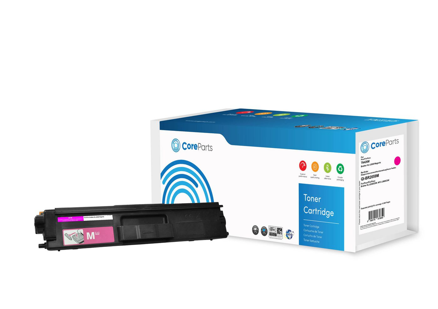 Image of CoreParts QI-BR2059M toner cartridge 1 pc(s) Compatible Magenta