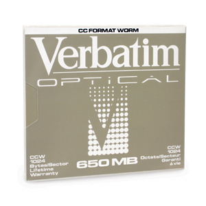 Verbatim 650MB Write-Once MO Disk (1x) Magneto optical disk