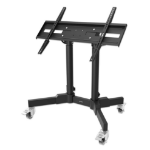 Manhattan Low Height Trolley Mount Stand for TV & Monitors, For screens 37" to 65", VESA compatability: all between 200x200 to 600x400mm - check the dimensions of the four mounting holes on back of screen to ensure it fits, Max 40kg, 45° tilt (tool free),