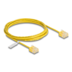 DeLOCK RJ45 Network Cable Cat.6 UTP Ultra Slim 2 m yellow with short plugs