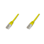 Digitus Patch Cable, UTP, CAT5E 15.0m networking cable Yellow 15 m