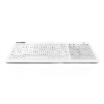 Accuratus KYB-ACCU-GLASSUK keyboard USB + RF Wireless + Bluetooth QWERTY UK English White