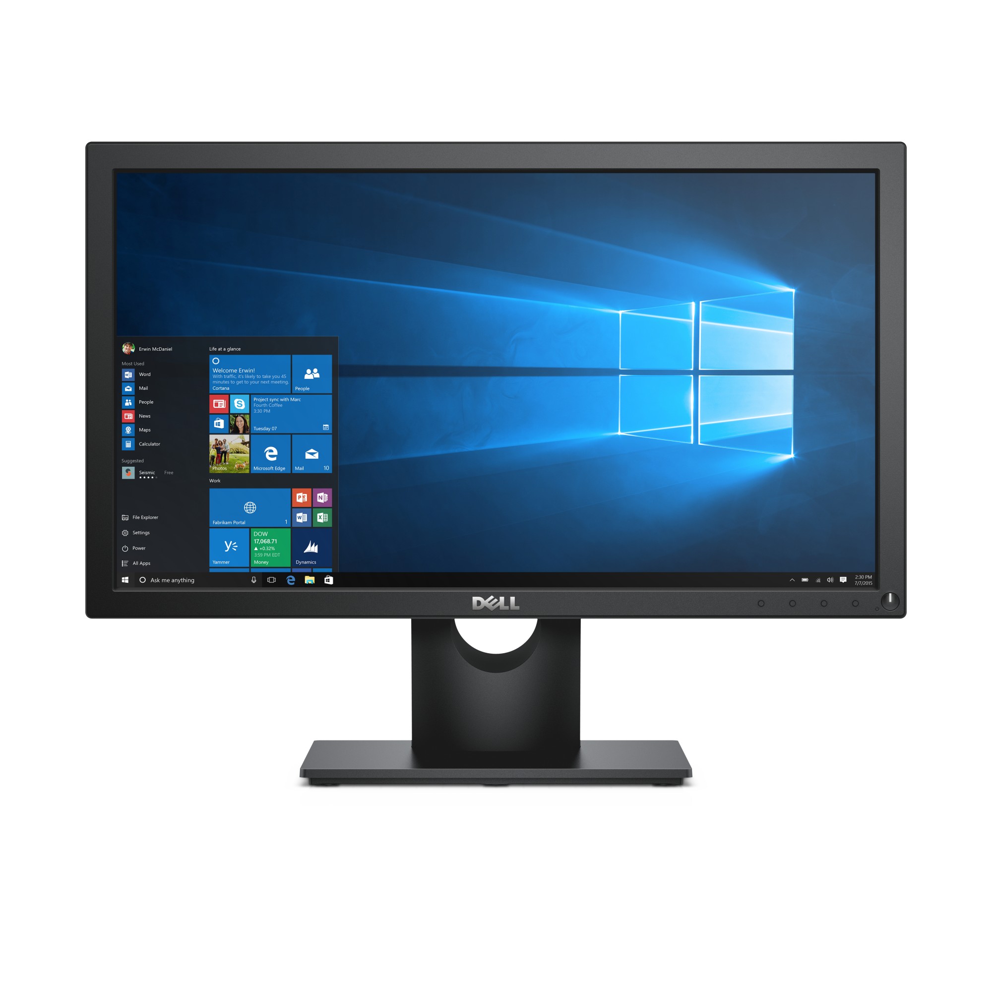DELL E Series E2016HV LED display 49.5 cm (19.5") 1600 x 900 pixels HD+ LCD Black