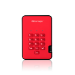 iStorage diskAshur2 256-bit 256GB USB 3.1 secure encrypted solid-state drive - Red IS-DA2-256-SSD-256-R