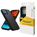 Phonix Samsung Galaxy A35 5G (6.6') Armor Light Case Black - Two Tough Layers, Port Covers, No Slip Grippy Edges, Durable, Rugged, Sleek, Pocket Fit