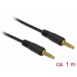 DeLOCK 85696 audio cable 1 m 3.5mm Black
