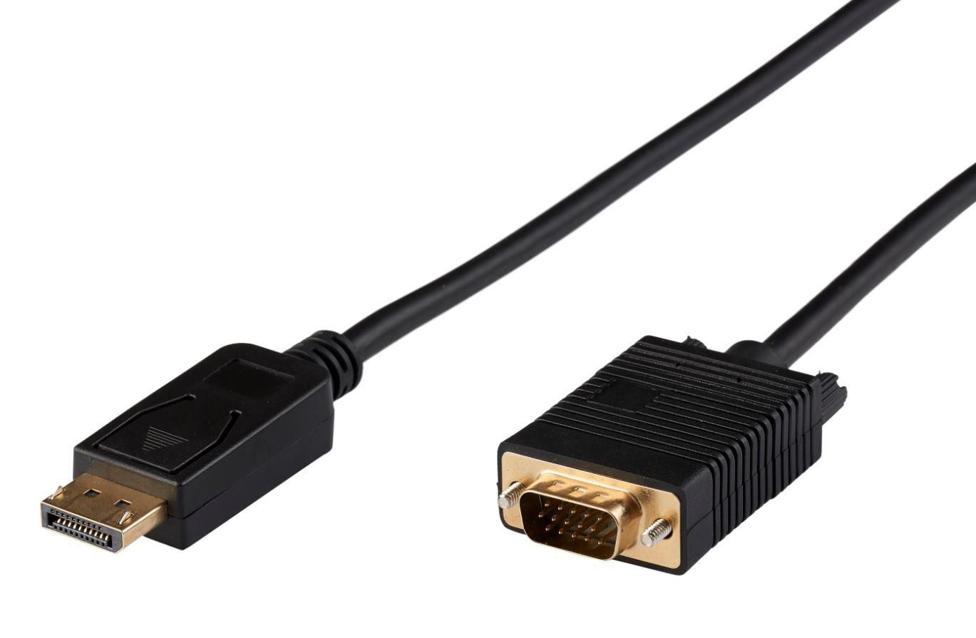 Photos - Cable (video, audio, USB) Microconnect DP-VGA-MM-100 video cable adapter 1 m DisplayPort VGA (D 