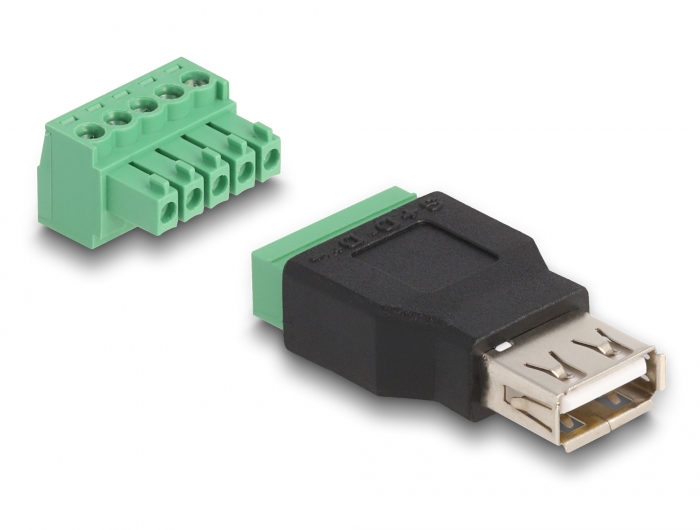 EU Product - USB 2.0 Typ-A Bu zu Terminalblock Adapter 2-teilig thumbnail