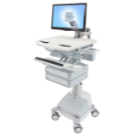 Ergotron StyleView Aluminium, Grey, White Flat panel Multimedia cart