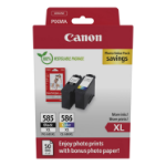 Canon PG-585XL/CL-586 PVP inktcartridge 2 stuk(s) Origineel Hoog (XL) rendement Zwart, Cyaan, Magenta, Geel