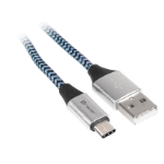 Tracer TRAKBK46266 USB cable 1 m USB 2.0 USB C USB A Black, Blue, Silver