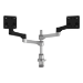 R-Go Tools Monitorarm R-Go Zepher, verstelbare dubbele monitorarm, 100% circulair, tot 8 kg draagvermogen, zwart