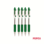 Zebra Z-Grip Retractable Ballpoint Pen Green ink Box 12