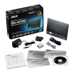 ASUS DSL-AC56U wireless router Dual-band (2.4 GHz / 5 GHz) Gigabit Ethernet 3G Black