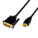 LogiLink CHB2003 video cable adapter 1 m HDMI Type A (Standard) DVI-D Black