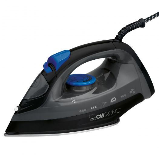 Clatronic DB 3703 Dry & Steam iron Stainless Steel soleplate 1800 W Black, Grey