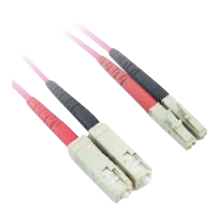 Image of Lanview LVO231813 fibre optic cable 1 m 2x SC 2x LC OM4 Purple