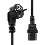 ProXtend Angled Type F (Schuko) to C13 Power Cable, Black 1m