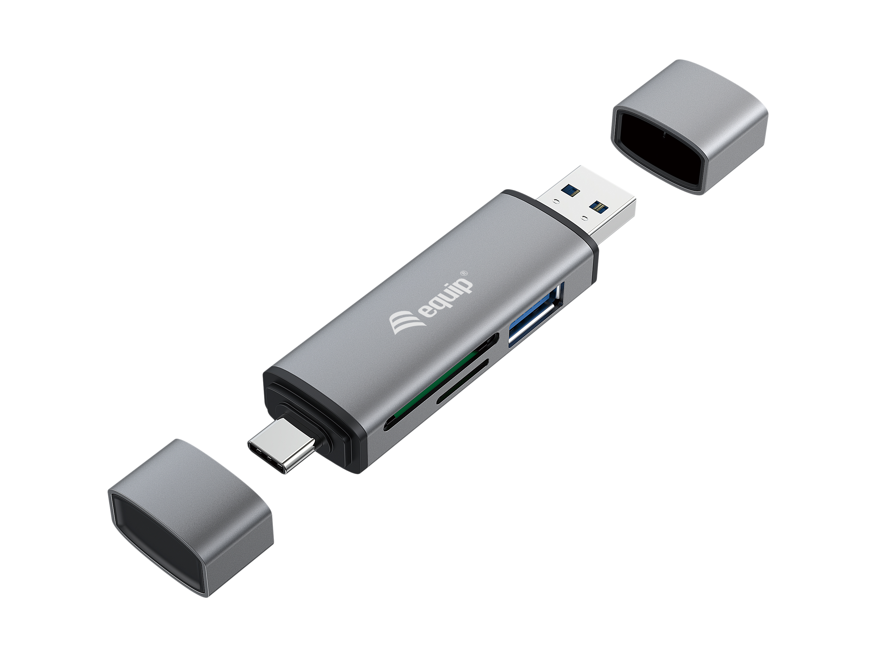 Image of Equip Card Reader with USB 3.0 Hub, OTG