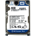 Western Digital Scorpio Blue 80GB internal hard drive 5400 RPM 8 MB 2.5" Parallel ATA