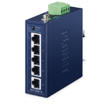 PLANET IP40 Compact size Industrial Unmanaged Fast Ethernet (10/100) Blauw