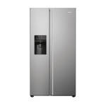 Haier HSR5918DIMP Freestanding 511 L Platinum, Stainless steel