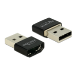 DeLOCK HDMI/USB-A USB graphics adapter Black, Silver