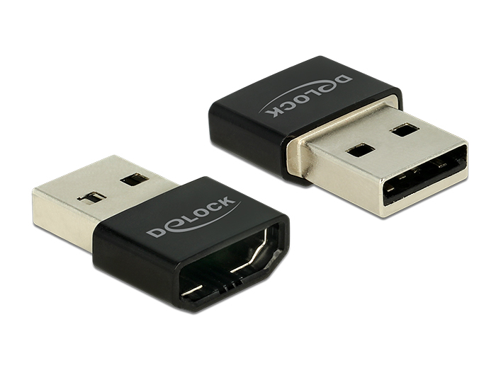 Image of DeLOCK HDMI/USB-A USB graphics adapter Black, Silver